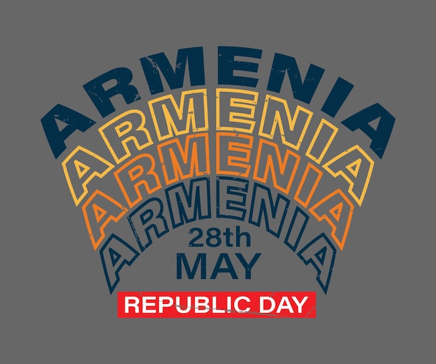 Armenia Republic Day t shirt mockup t shirt design template for print Free Vector