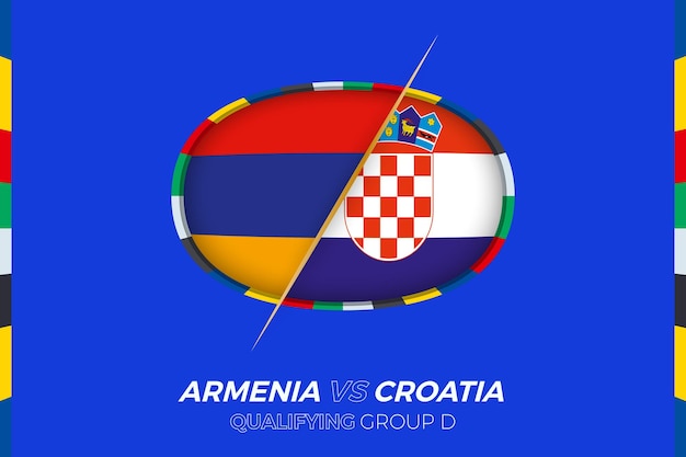 Armenia vs Croatia icon for European football tournament qualification group D