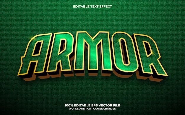 Armor 3d text effect