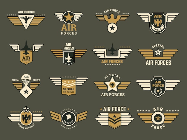 Vector army badges set