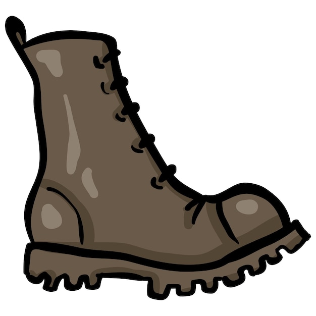 Army Boots Hand Drawn Doodle Icon