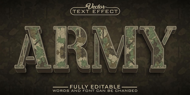 Army Camouflage Editable Text Effect Template