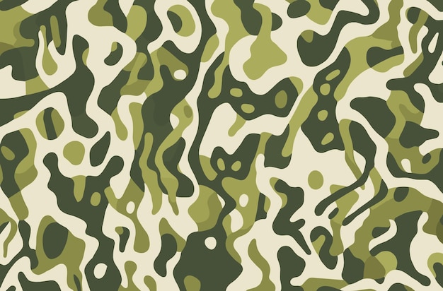 Army Camouflage Print Fabric Biomorphic Abstraction HardEdge Kleurveld Naturalistisch Dier