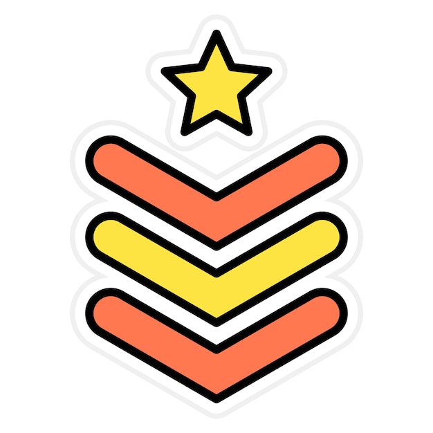 Vector army chevron icon vector image can be used for military