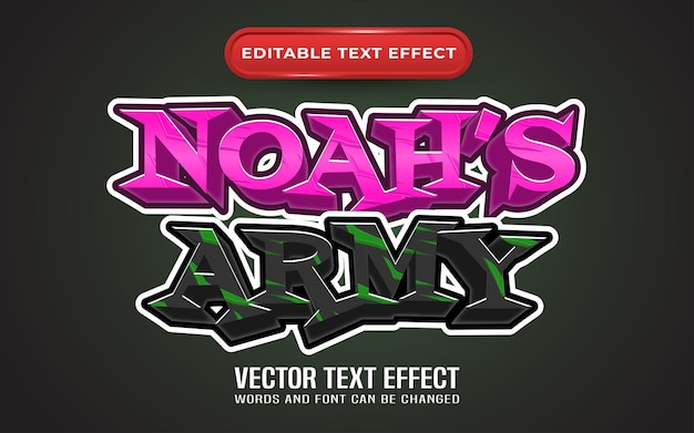 Army editable text effect