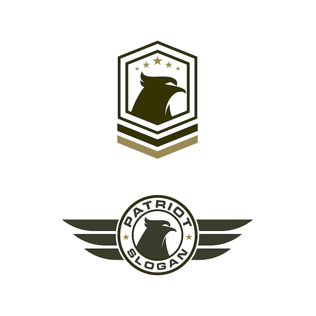 Army falcon wing badge icon vector illustration