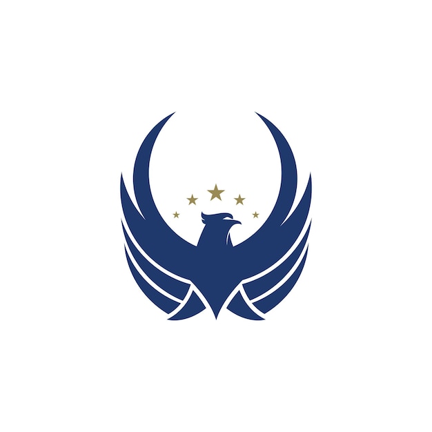 Army falcon wing badge icon vector illustration