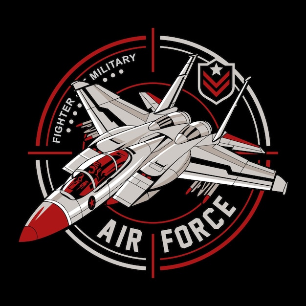 army fighter jet illustration