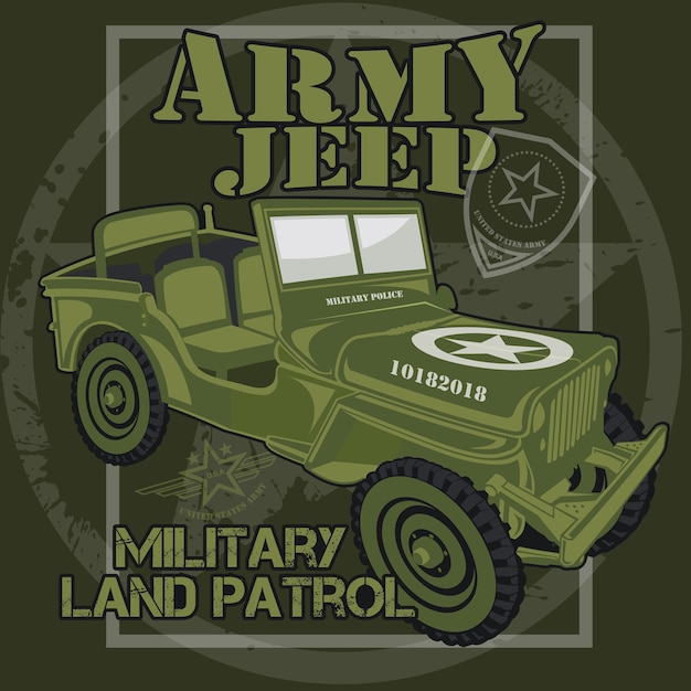 Auto jeep dell'esercito