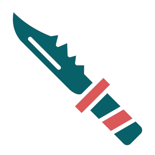 Vettore stile dell'icona del coltello dell'esercito