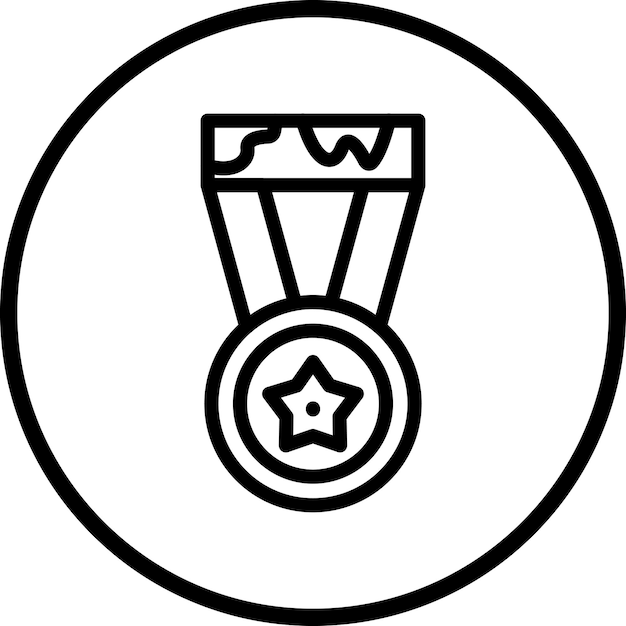 Vector army medal icon style