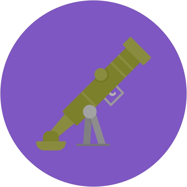 Vector army mortar vector illustratie stijl