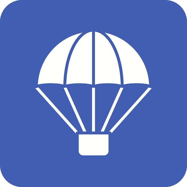 Army parachute icon vector afbeelding kan worden gebruikt voor militaire