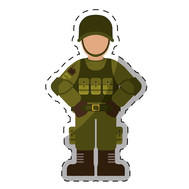 Vector army related  icons image