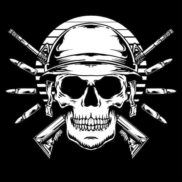 Army Skull illustration