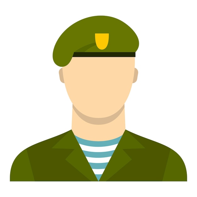 Army soldier icon flat illustration of soldier vector icon for web design