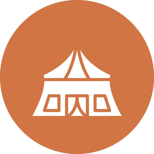 Vector army tent icon style