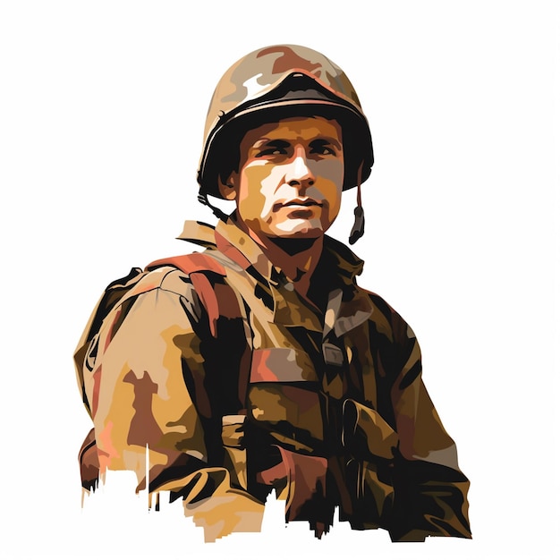 Esercito vettore illustrazione militare soldato design bandiera guerra sfondo poster indipendenza