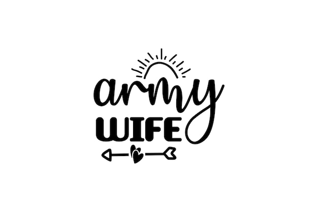 Vector army wife