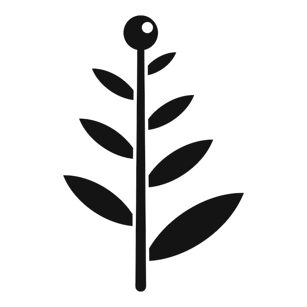 Vettore icona delle erbe aromatiche pianta semplice illustrazione dell'icona vettoriale delle erbe aromatiche per il web design isolato su sfondo bianco