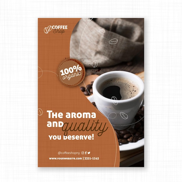 Vector the aroma and quality of coffee poster