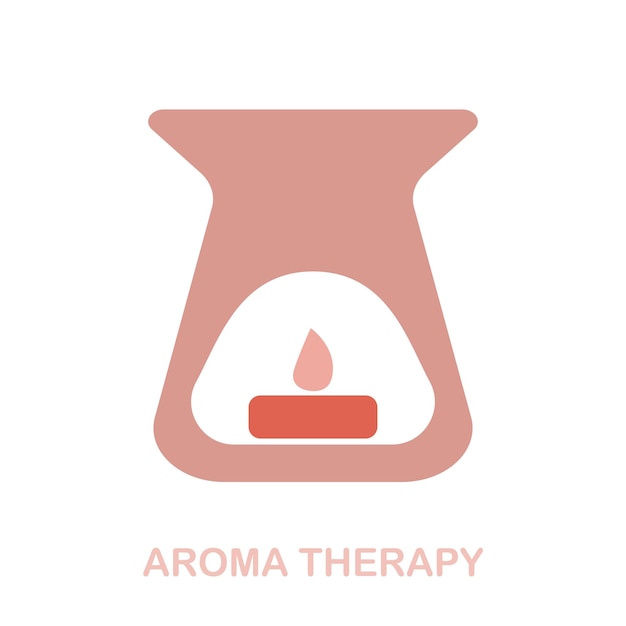 Vector aroma therapy flat icon colored element sign from spa therapy collection flat aroma therapy icon sign for web design infographics and more