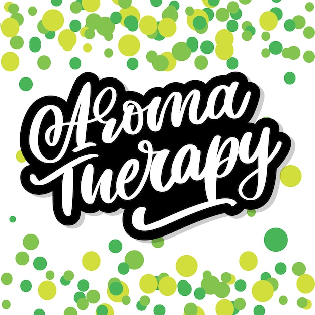 Aroma therapy letter. alternative medicine. healthy lifestyle concept. organic sign.