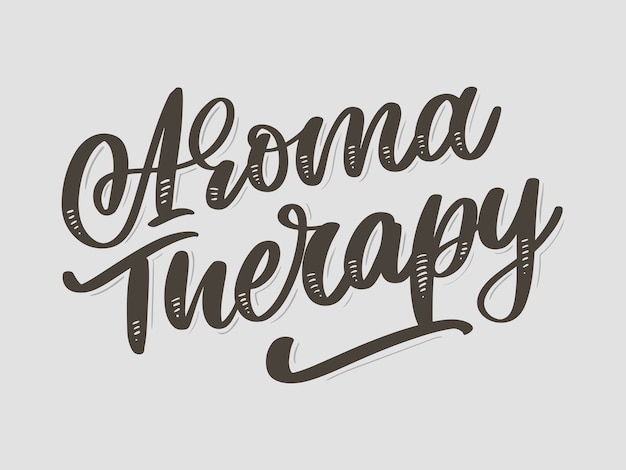 Aroma therapy letter for luxury lifestyle design. alternative medicine. healthy lifestyle concept. organic sign.