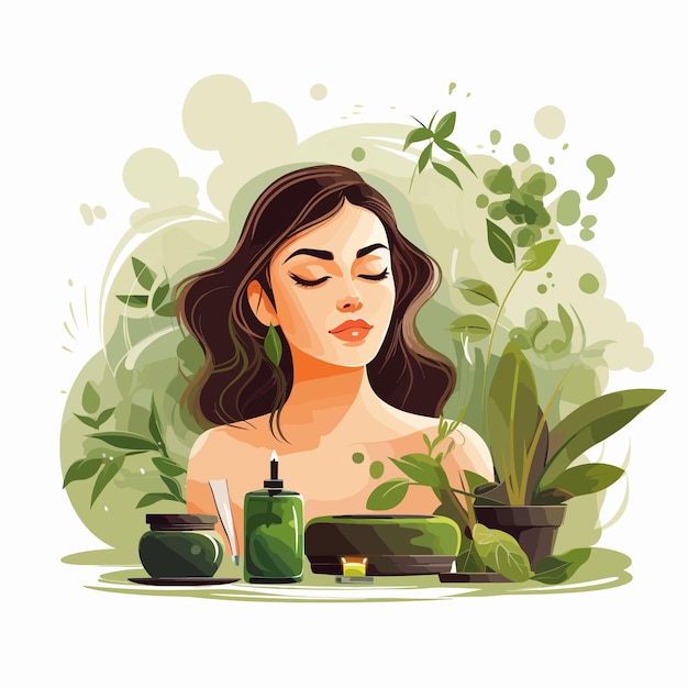 Aroma therapy vector illustration