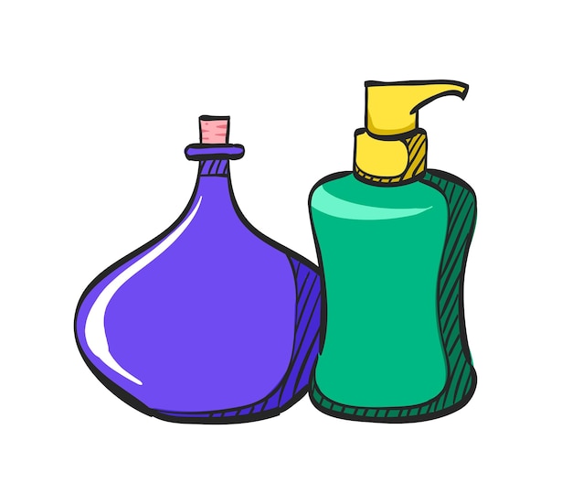 Aromatherapie pictogram in de hand getekende kleur vectorillustratie