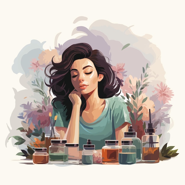 Aromatherapie vector illustratie