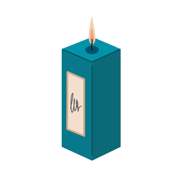 Vector aromatherapy candle isolated on white background hand drawn vector illustration