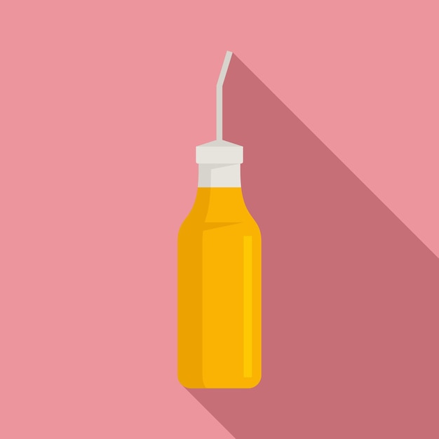 Aromatic mustard bottle icon flat illustration of aromatic mustard bottle vector icon for web design