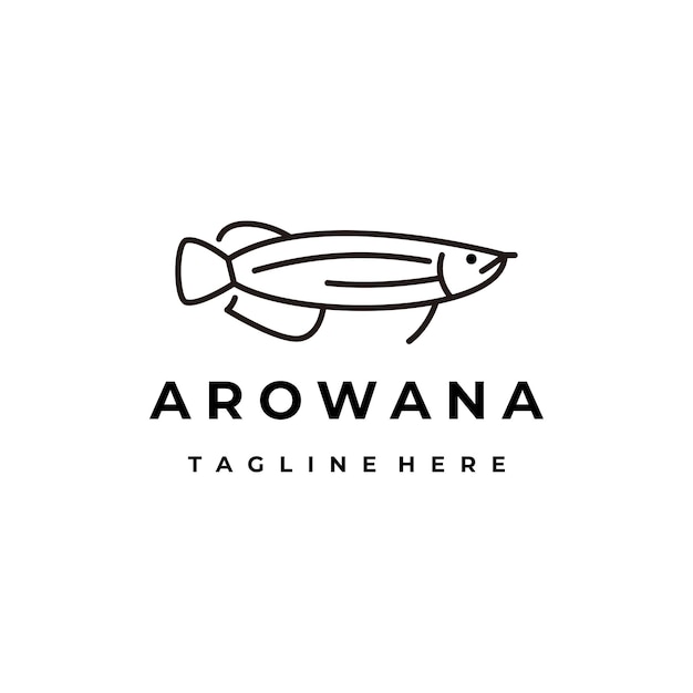 Arowana vis logo ontwerp vector