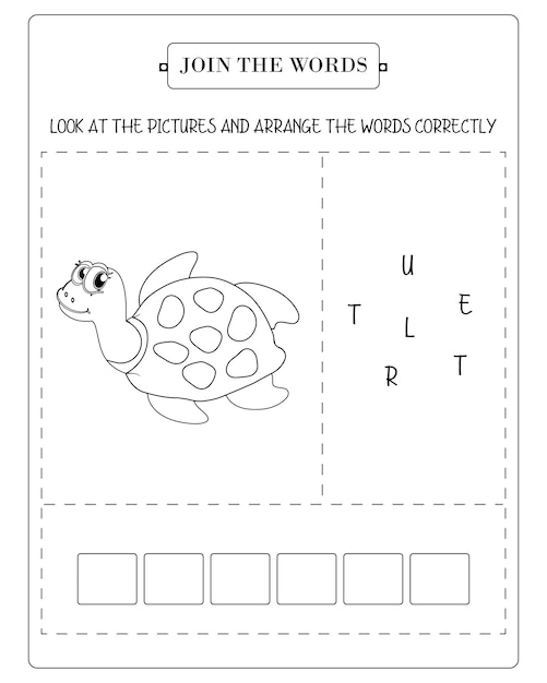 Arrange The Word Correctly Kids Worksheet