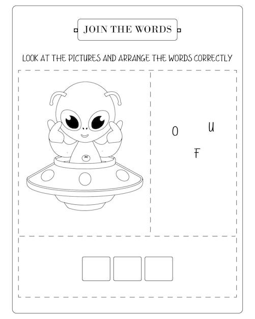 Arrange the word correctly kids worksheet