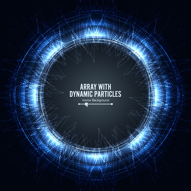 Array with dinamic particles