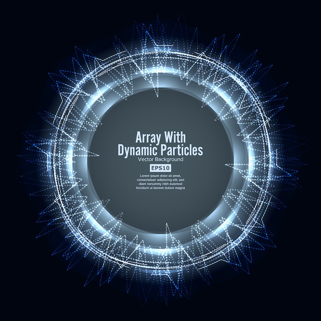 Array with dinamic particles