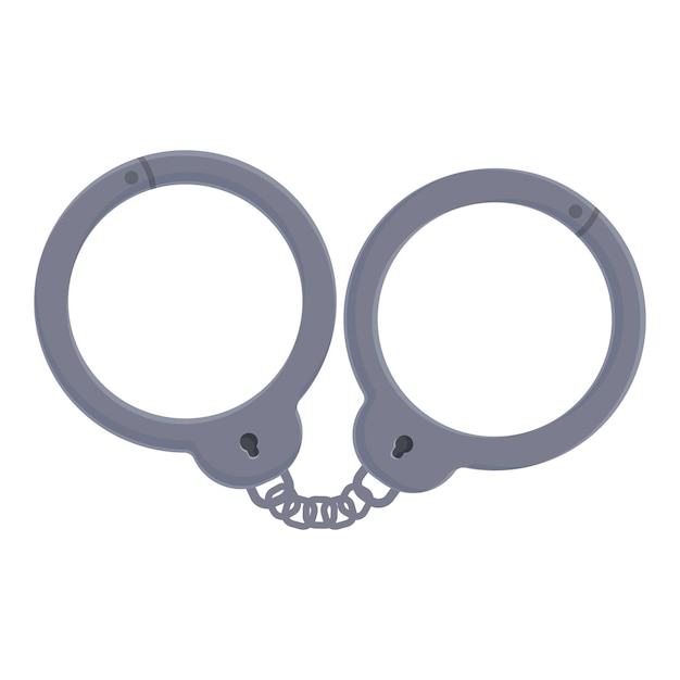 Vector arrest handcuff icon cartoon vector police crime prison thief