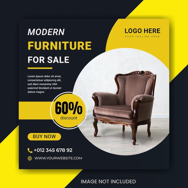 Arrivals furniture unique social media posts banner ads