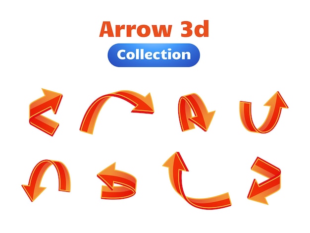 Arrow 3d symbol collection