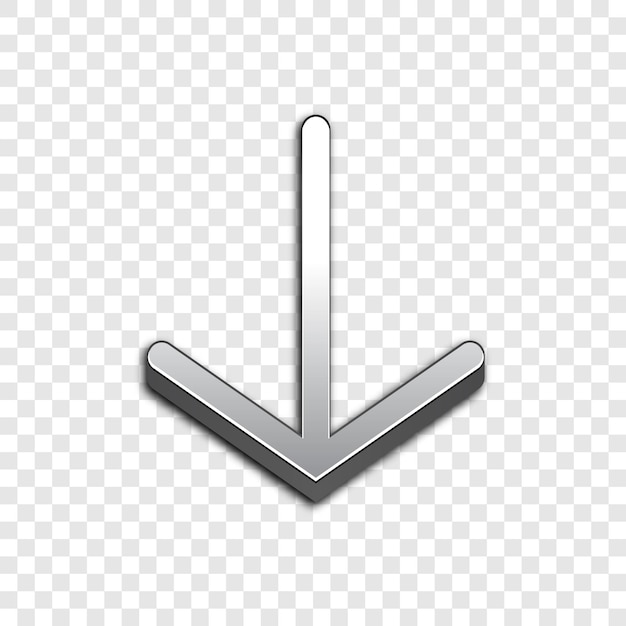 Arrow 3d vector icon Raised symbol illustration