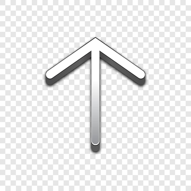 Arrow 3d vector icon Raised symbol illustration