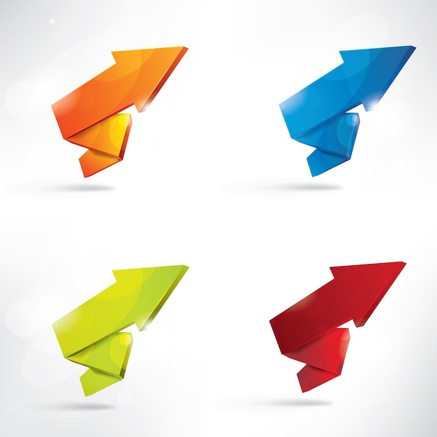 Vector arrow on abstract background