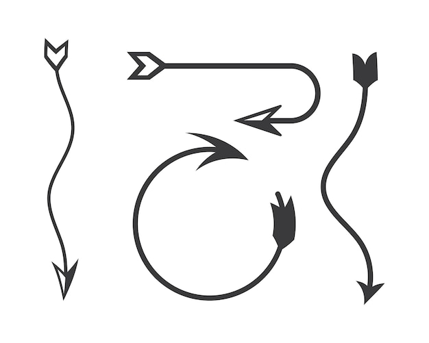 화살표 양궁 아이콘 벡터 일러스트 레이 션 로고 템플릿