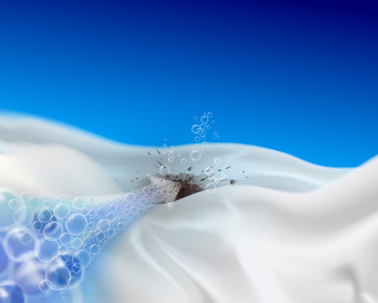 Vector arrow bubbles to attack and remove stains.
