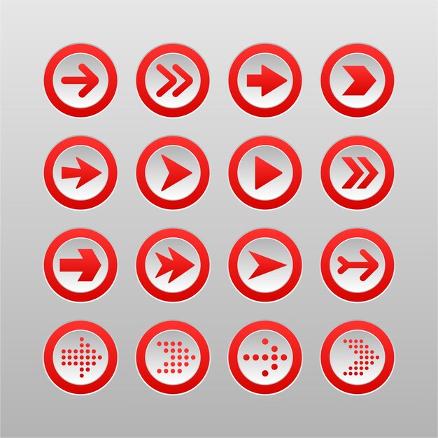 Arrow click button design collection