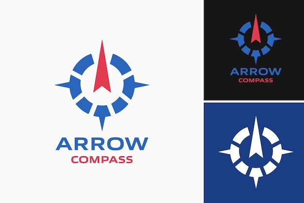 Vector arrow compass logo is a design asset that features a logo design incorporating arrows and a compass