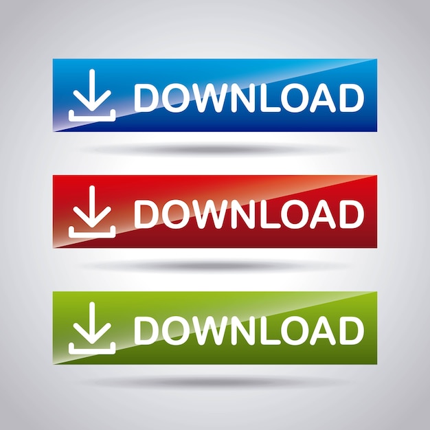 Vector arrow download file icon