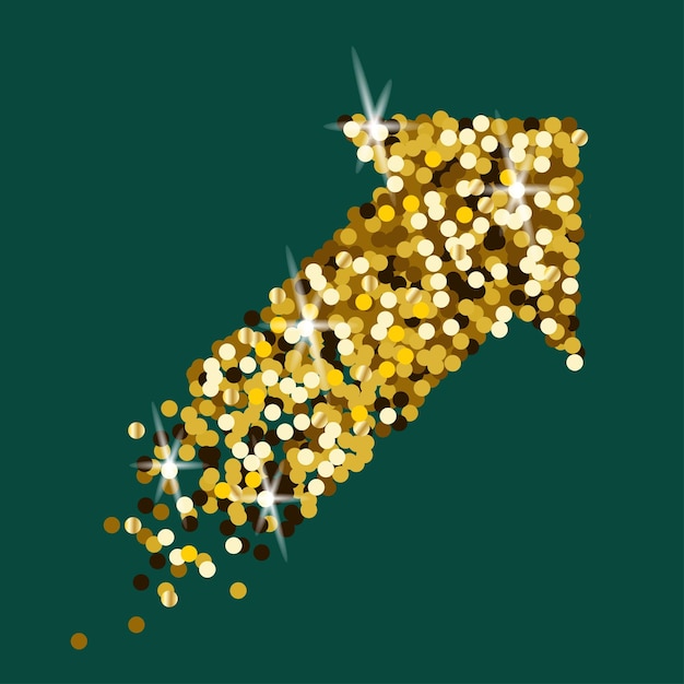 Arrow of gold sequin